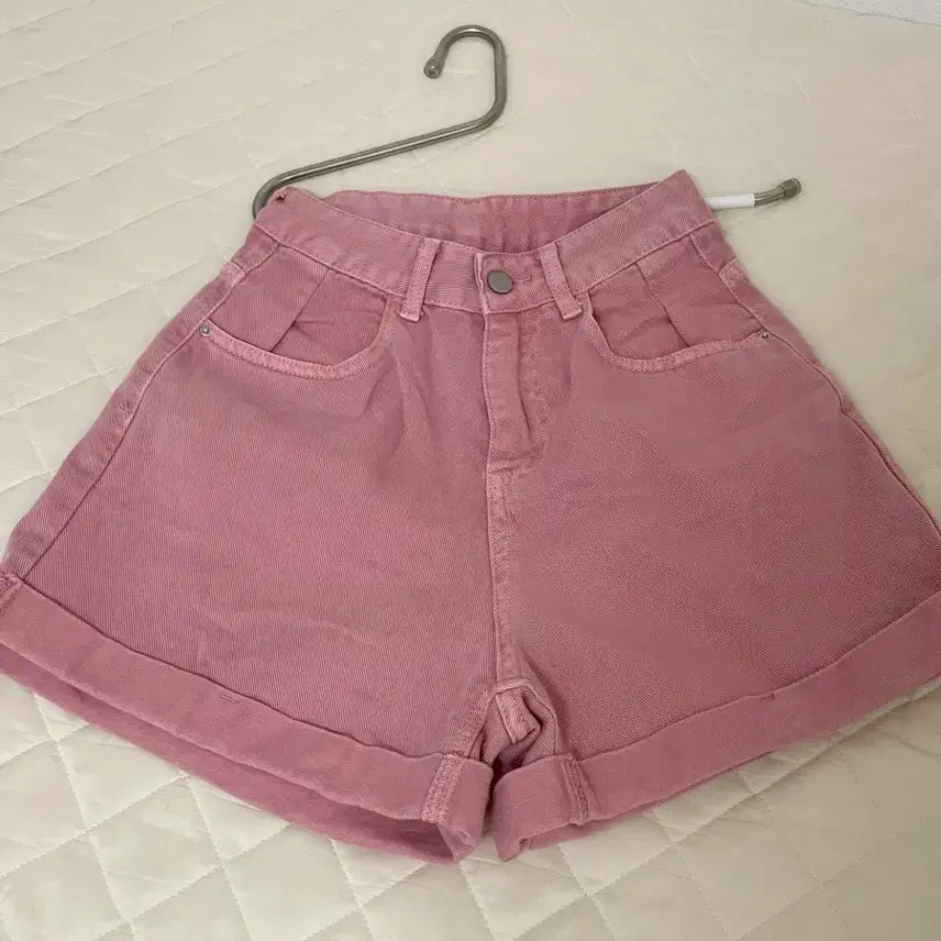 [BUNJANG] TWE Pink Denim Shorts / 트위 분홍 반바지 ss(핑크/청바지/바지)