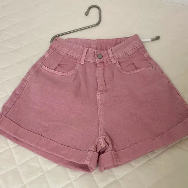 [BUNJANG] TWE Pink Denim Shorts / 트위 분홍 반바지 ss(핑크/청바지/바지)