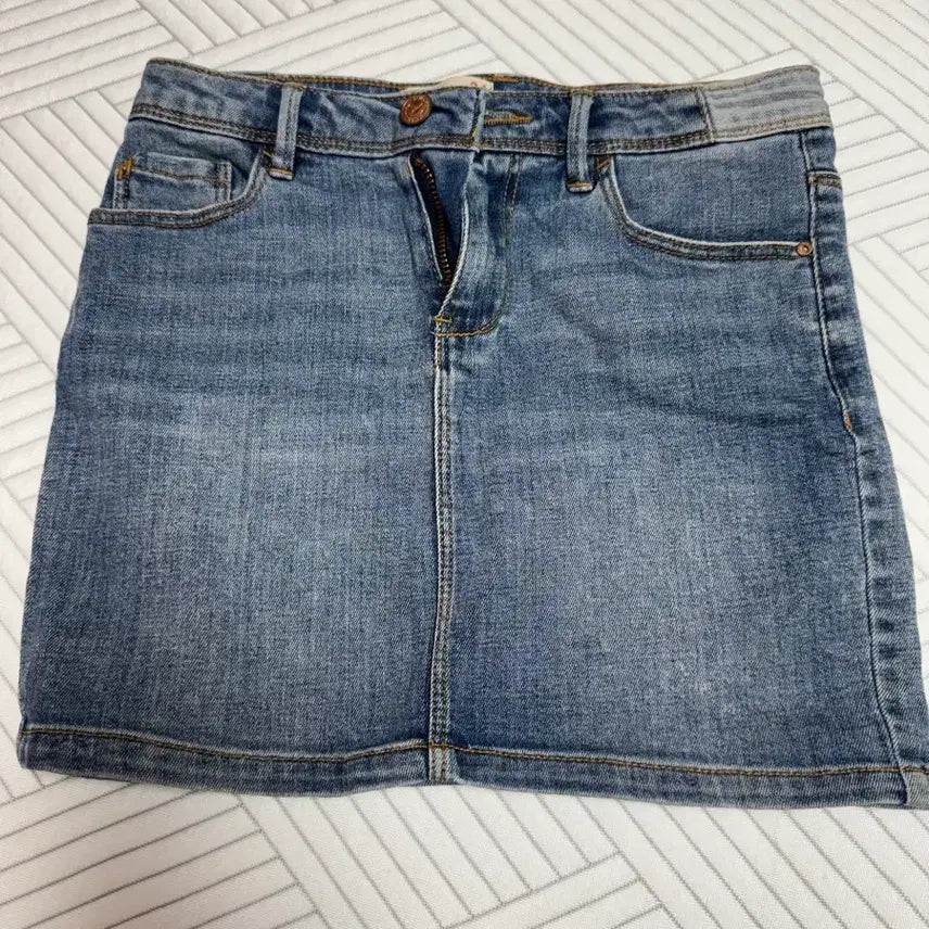 [BUNJANG] Blue Denim Mini Skirt / 미니스커트