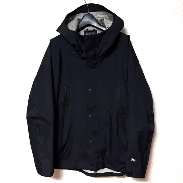 [BUNJANG] New Era Woven Zip-Up Jacket Black / [L,100]뉴에라 하드쉘 바람막이 우븐 집업 자켓 블랙