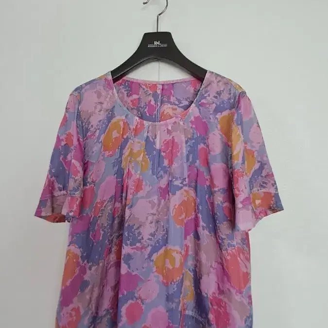 [BUNJANG] Flower Pattern Rayon Blouse Size 77 / 플라워 패턴 인견  블라우스 77사이즈