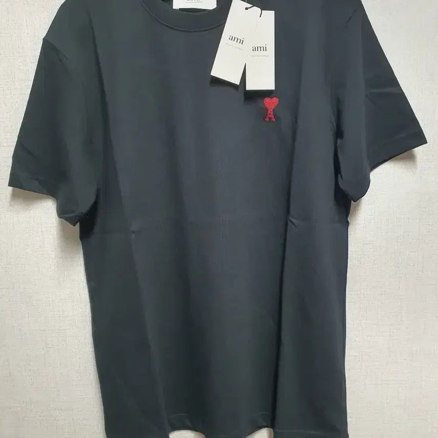 [BUNJANG] Ami Heart Logo Short Sleeve T-Shirt Black XL / 아미 하트 로고 반팔 티셔츠 블랙xl