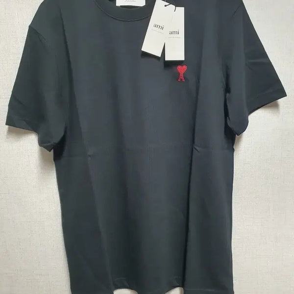 [BUNJANG] Ami Heart Logo Short Sleeve T-Shirt Black XL / 아미 하트 로고 반팔 티셔츠 블랙xl