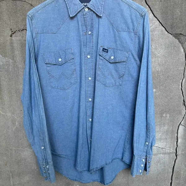 [BUNJANG] Wrangler Denim Western Shirt / 랭글러데님 웨스턴셔츠