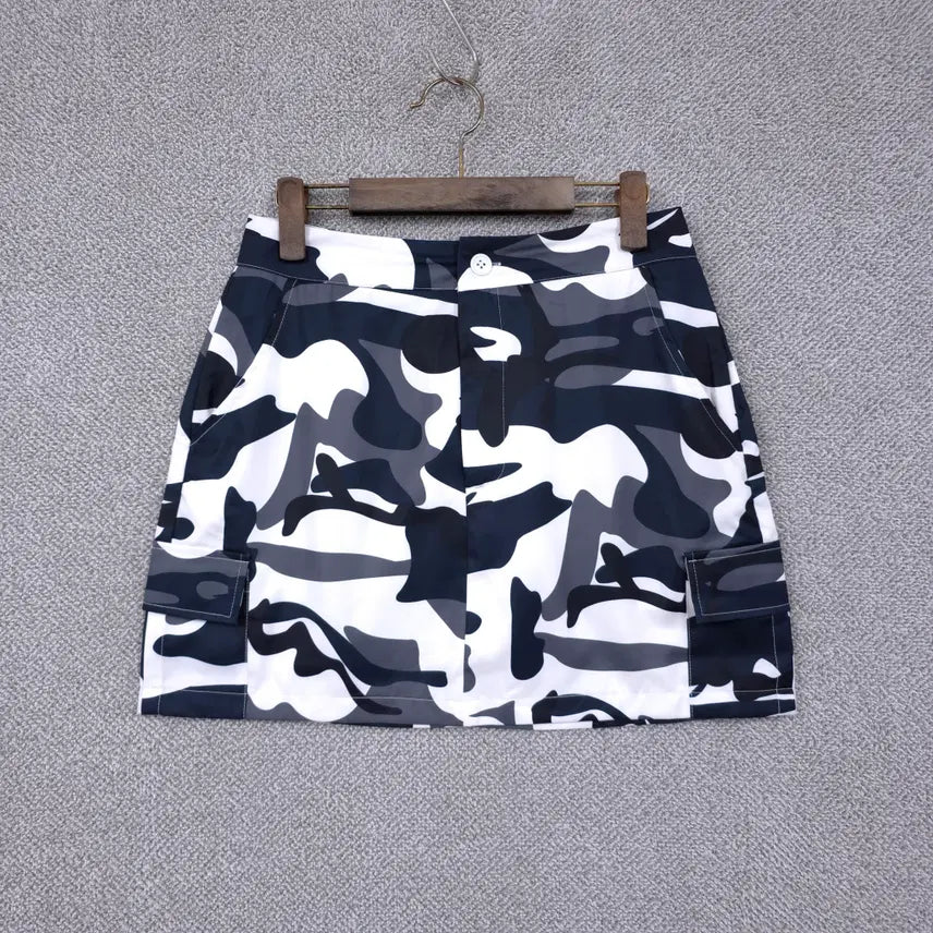 [BUNJANG] Camouflage Cargo A-Line Mini Skirt / 카모플라쥬 여성 카고 밀리터리 A라인 미니 스커트 치마 27