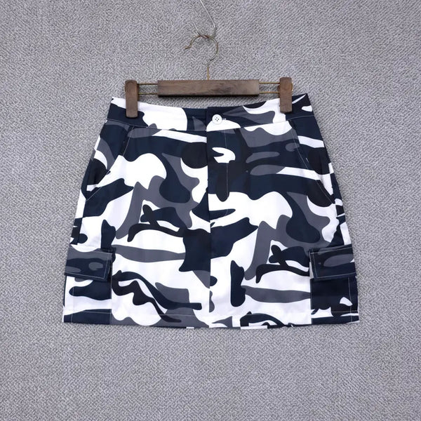 [BUNJANG] Camouflage Cargo A-Line Mini Skirt / 카모플라쥬 여성 카고 밀리터리 A라인 미니 스커트 치마 27