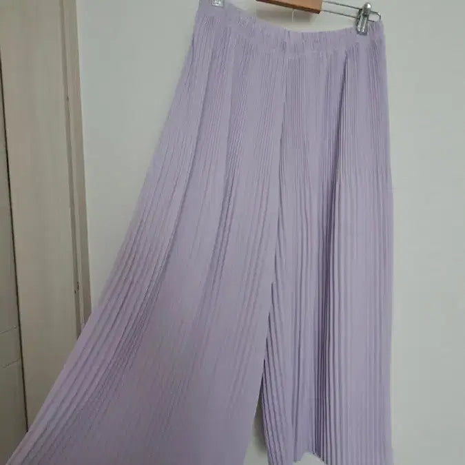 [BUNJANG] Pleated Culottes Pants Lavender Size 77 / 플리츠 큐롯 팬츠 라벤더 77사이즈
