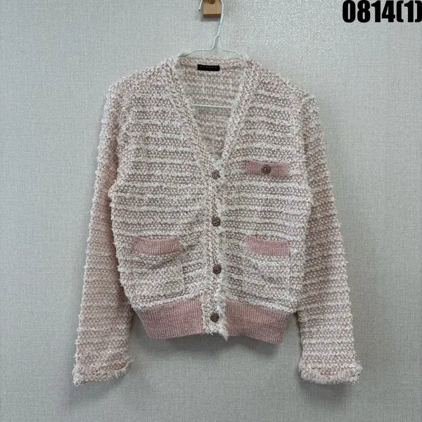 [BUNJANG] Sisley Knit Cardigan Pink F / 시슬리 니트 가디건 핑크 f