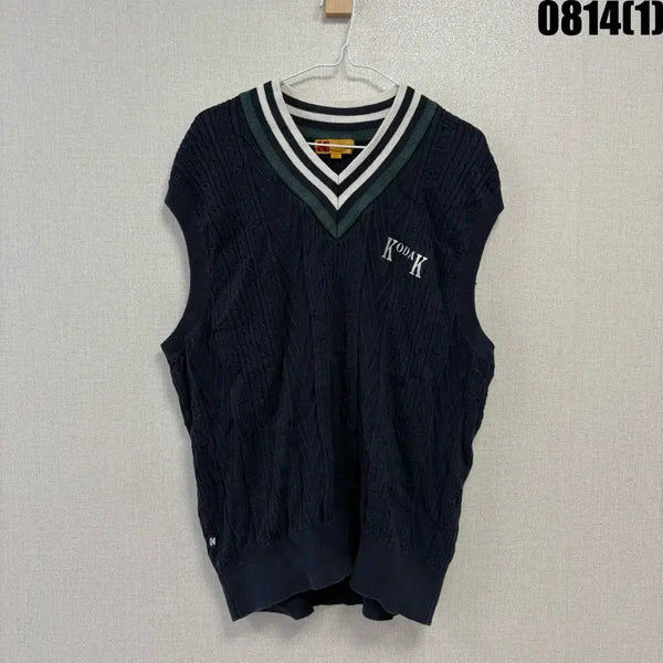 [BUNJANG] Kodak V-Neck Knit Vest Navy XL / 코닥 브이넥 니트 조끼 네이비 XL