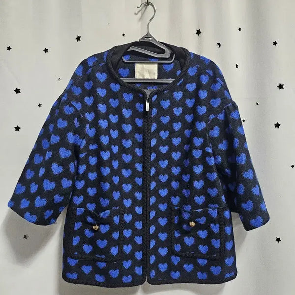 [BUNJANG] Lenibean Heart Pattern Cardigan / 레니본 하트 패턴 가디건 85