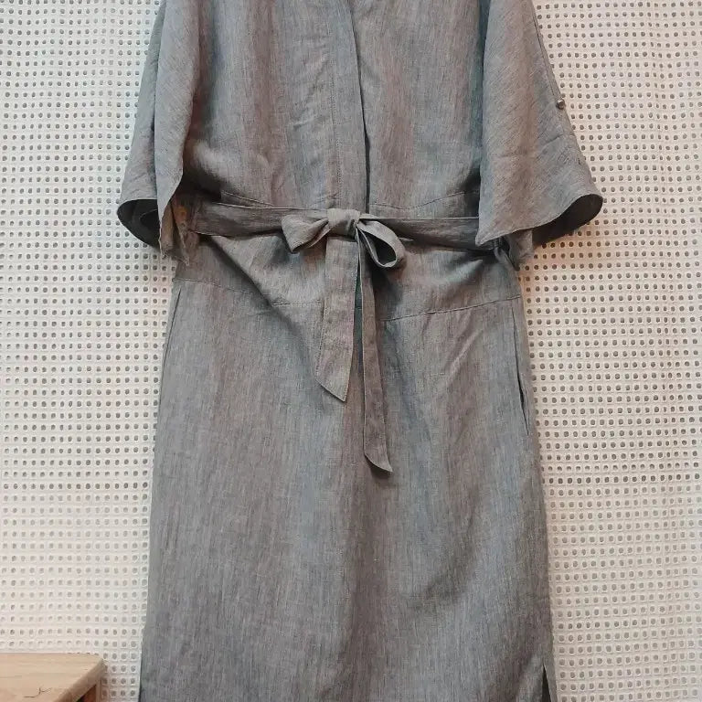 [BUNJANG] Jacob Linen Belted Long Dress / 제평 제이콥  린넨 허리끈 롱 원피스 55