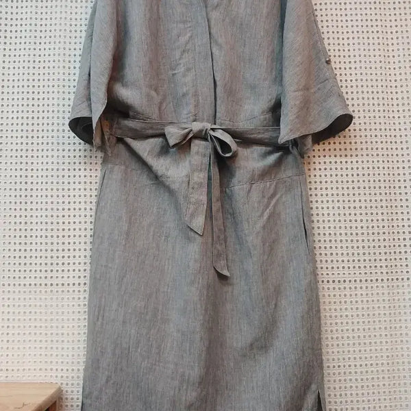 [BUNJANG] Jacob Linen Belted Long Dress / 제평 제이콥  린넨 허리끈 롱 원피스 55
