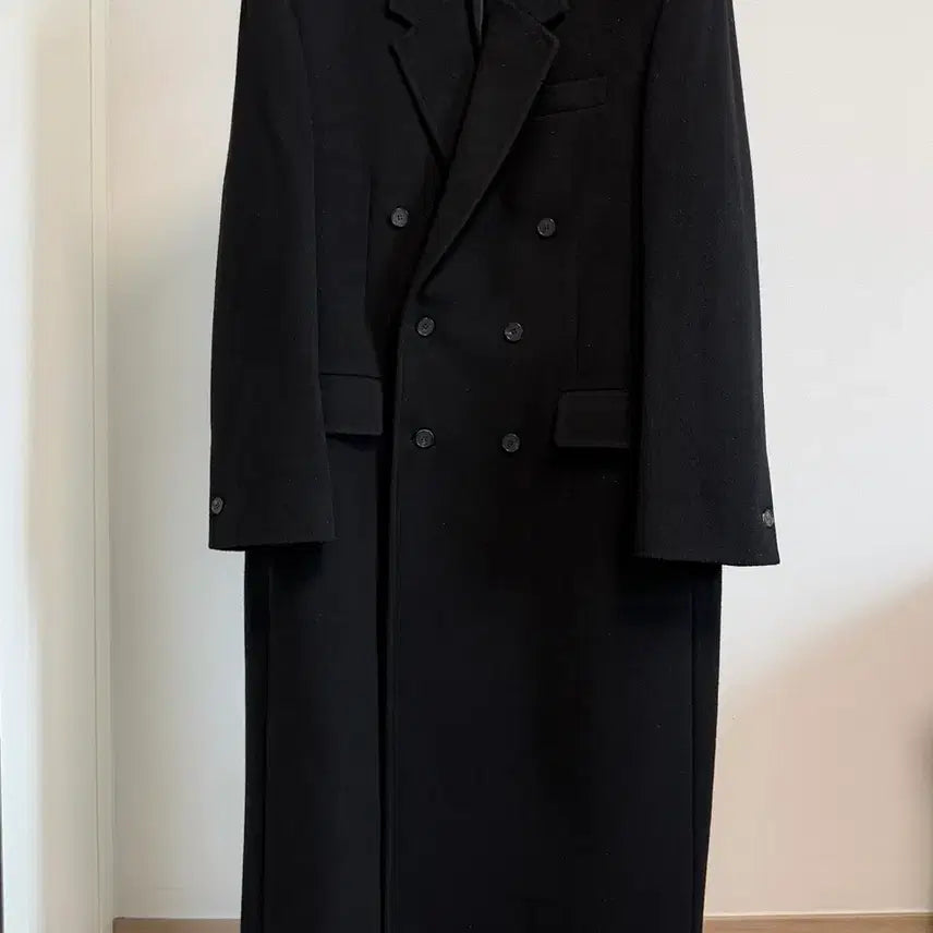 [BUNJANG] Gu Min Sung 24FW Double-Breasted Coat Black Size M / 구민성 24fw 더블 코트 블랙 M사이즈