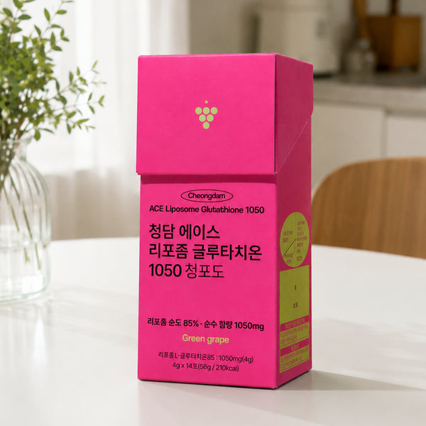[BUNJANG] Cheongdam Ace Liposome Glutathione 1050 Green Grape Flavor (14 Sachets) / 청담 에이스 리포좀 글루타치온 1050 청포도맛/14포