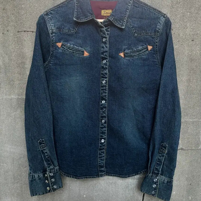 [BUNJANG] Louie Vintage Western Denim Shirt Jacket / Louie Vintage Western Denim Shirt jacket