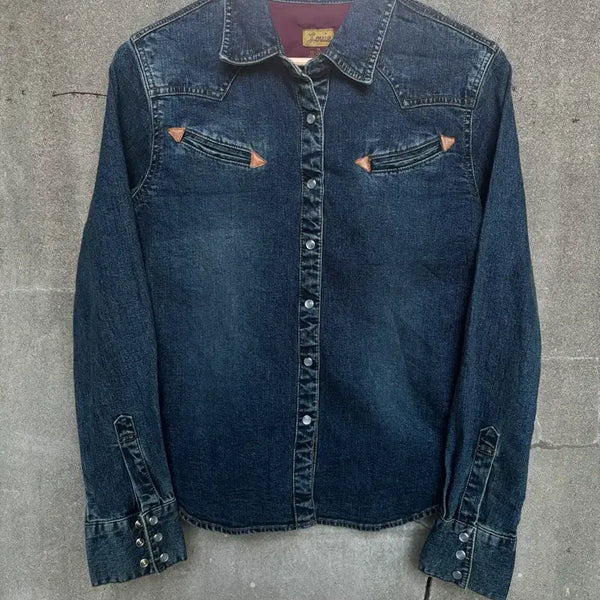 [BUNJANG] Louie Vintage Western Denim Shirt Jacket / Louie Vintage Western Denim Shirt jacket