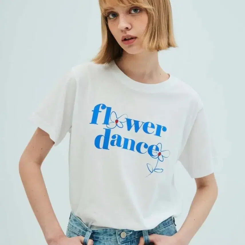 [BUNJANG] Opening Sunshine Flower Dance Short Sleeve T-Shirt / 오프닝선샤인 플라워댄스 반팔티