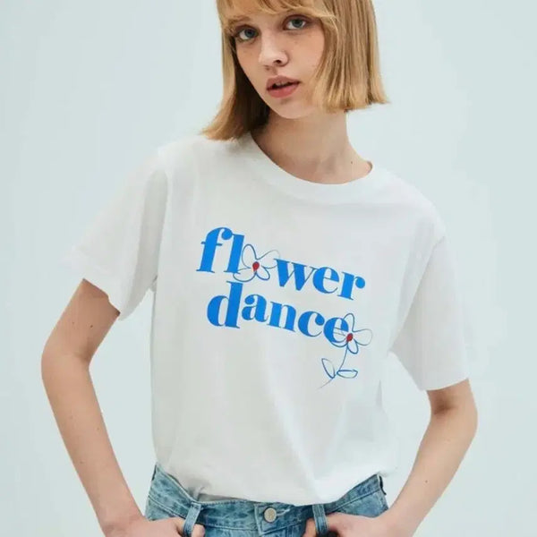 [BUNJANG] Opening Sunshine Flower Dance Short Sleeve T-Shirt / 오프닝선샤인 플라워댄스 반팔티