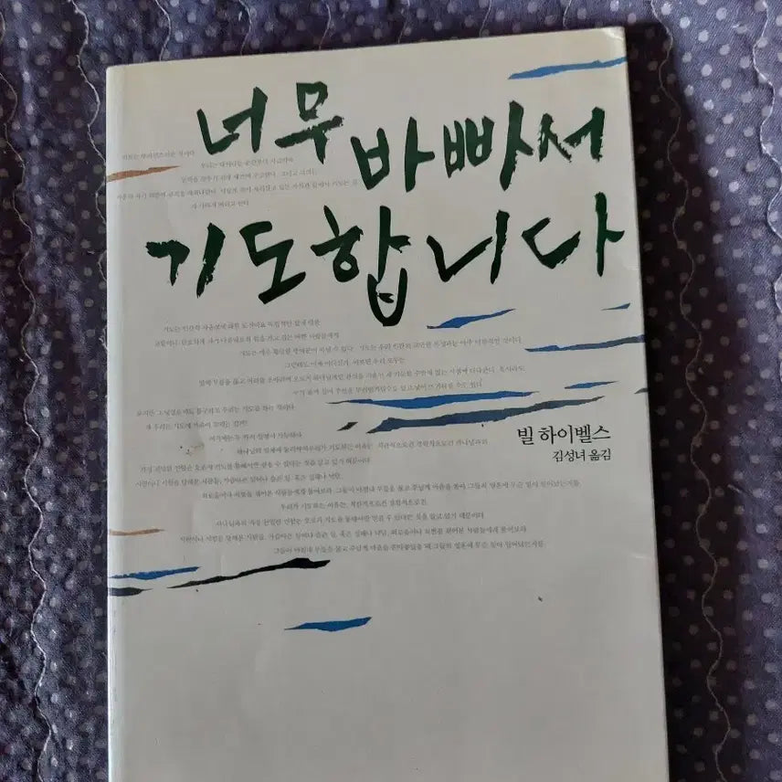 [BUNJANG] Too Busy to Pray by Bill Hybels / 너무 바빠서 기도합니다 븀 하이벨스 김성녀 옮김