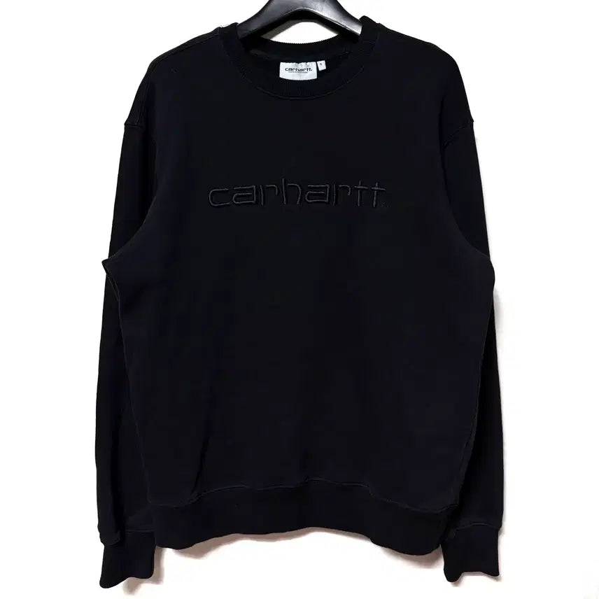 [BUNJANG] Carhartt WIP Big Logo Sweatshirt Black / [S,90]칼하트 wip 빅로고 맨투맨 긴팔티 블랙