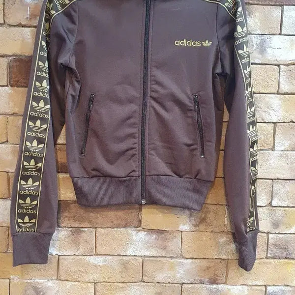 [BUNJANG] Adidas Vintage Brown/Gold Track Top Jersey (XS) / 아디다스 빈티지 브라운/골드 트랙탑 져지 (XS / 국내 85)