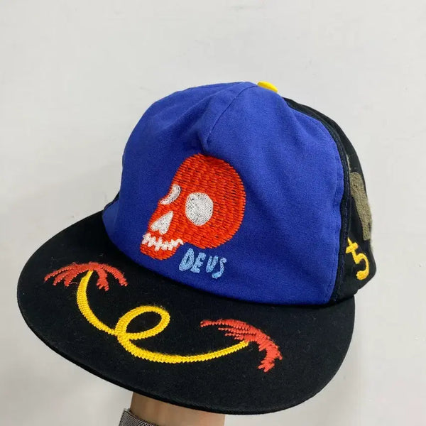 [BUNJANG] Deus Ex Machina Gofy Skull Embroidery Cap / [유일매물/대장급] 데우스 엑스 마키나 고피 스마일 자수 캡