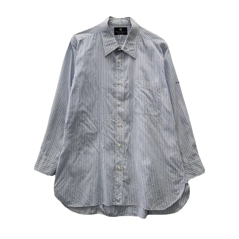 [BUNJANG] Tanino Crisci Striped Light Blue Shirt / TANINO CRISCI 스트라이프 라이트 블루 셔츠 TS MADE IN ITALY