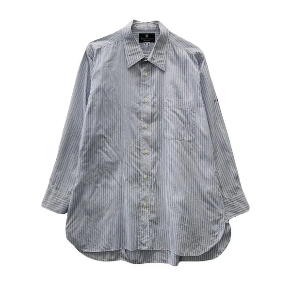 [BUNJANG] Tanino Crisci Striped Light Blue Shirt / TANINO CRISCI 스트라이프 라이트 블루 셔츠 TS MADE IN ITALY
