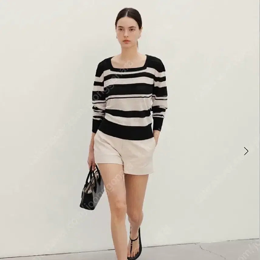 [BUNJANG] sie Glass Linen Square Neck Knit Standard / 시에 sie 글라스 린넨 스퀘어 니트 스탠다드