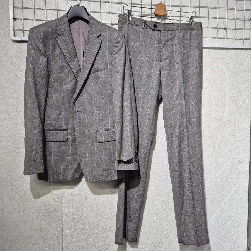 [BUNJANG] Jiggu Check Pattern Suit Set / 지이크  체크무늬 슈트 셋업