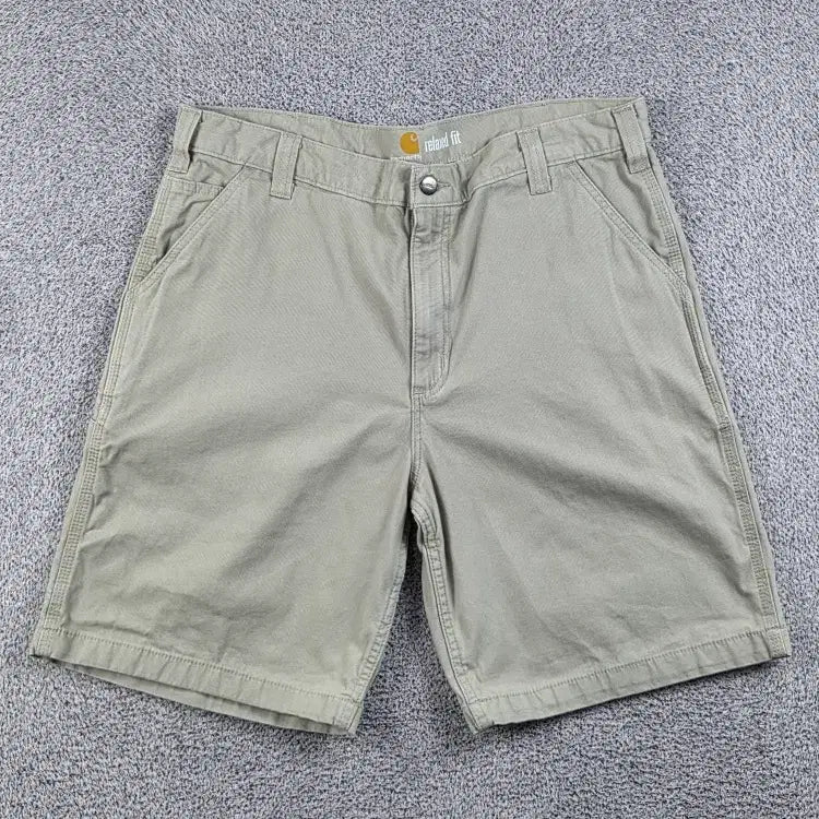 [BUNJANG] Carhartt Canvas Work Shorts Tan Beige 38" / 칼하트 캔버스 워크 쇼츠 반바지 ( 38" ) / 13271