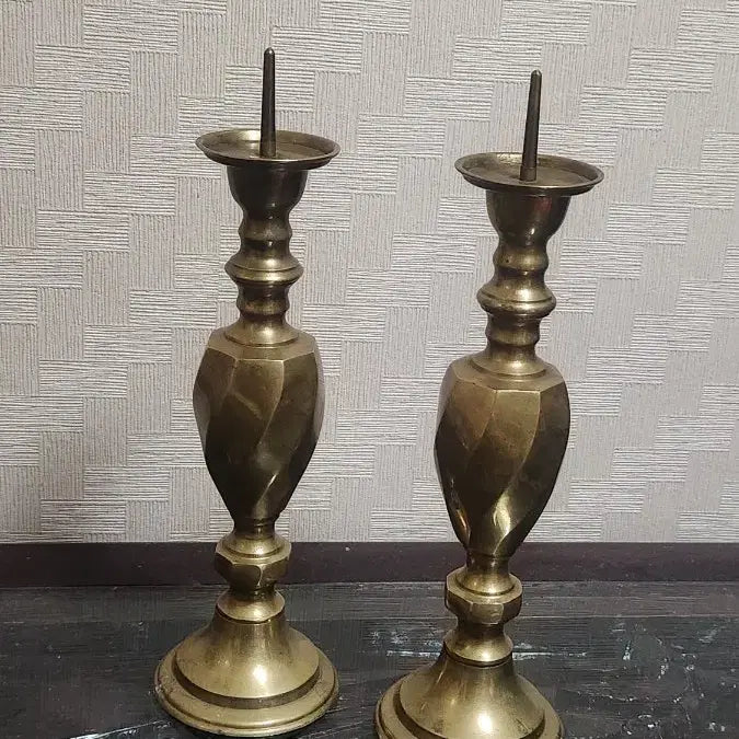 [BUNJANG] Vintage Brass Candlestick Pair / 빈티지 놋쇠촛대 한쌍