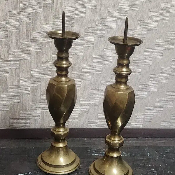 [BUNJANG] Vintage Brass Candlestick Pair / 빈티지 놋쇠촛대 한쌍