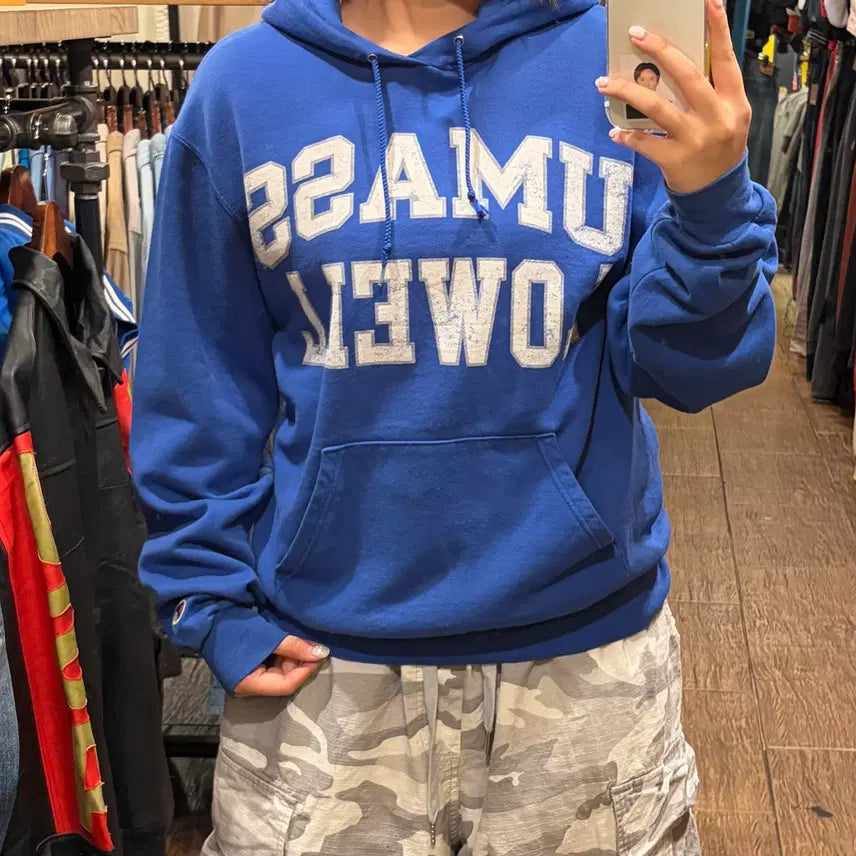 [BUNJANG] Champion Blue Hoodie / [HI] 챔피온 후드티 파랑