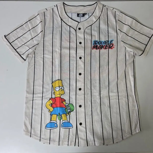 [BUNJANG] The Simpsons Bart Skateboard T-Shirt / 심슨 정품. 바트 스케이트보드. 반팔 티셔츠.