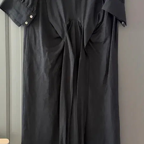 [BUNJANG] Black Linen Ribbon Dress / 블랙 린넨 원피스