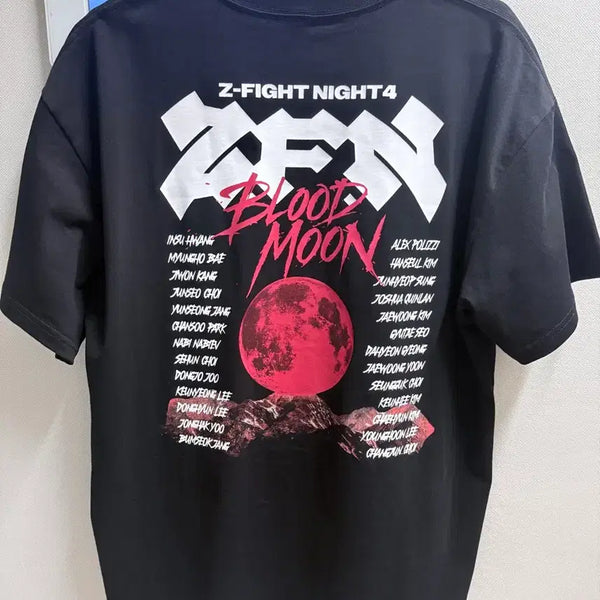 [BUNJANG] Z-Fight Night Blood Moon T-Shirt / Z-FIGHT NIGHT4 BLOOD MOON 반팔티