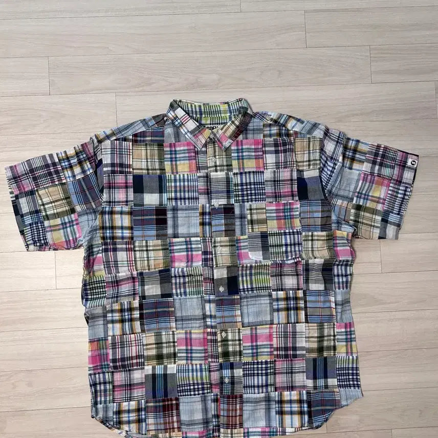 [BUNJANG] Supreme x Goodenough Patchwork Short Sleeve Shirt XL / (XL)슈프림x굿이너프 패치워크 반팔 셔츠 -25ss
