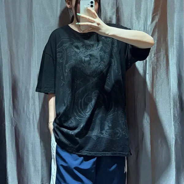 [BUNJANG] Rock & Republic Heavy Washed Printing Black T-Shirt XL / XL 록앤리퍼블릭 헤비 워싱 프린팅 블랙 반팔