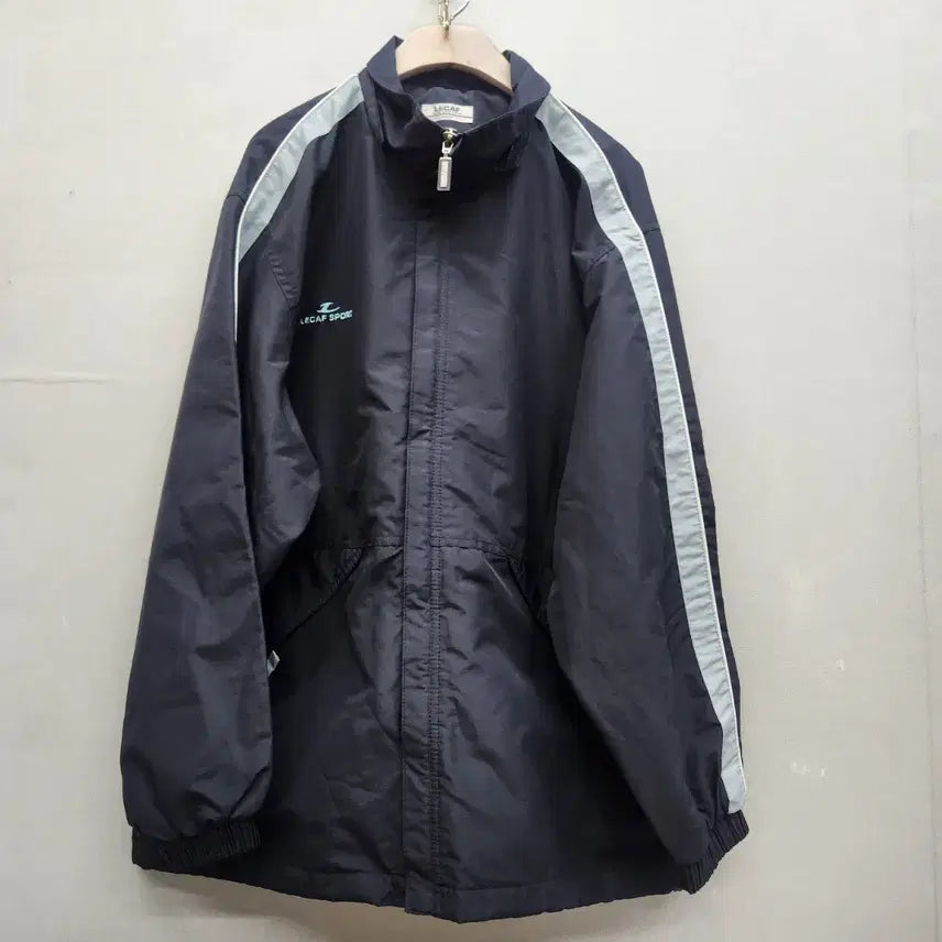 [BUNJANG] Lecaff 90s Old School Sideline String Windbreaker Jacket (XL-2XL) / 올드스쿨 90's르까프 사이드라인 스트링 바람막이 자켓 100(XL~2XL)