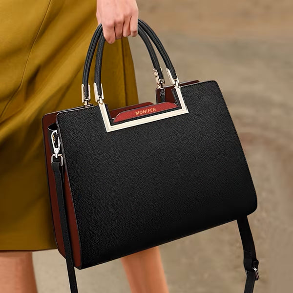 [BUNJANG] Classic Black Satchel Bag / 클래식 블랙 사첼 백