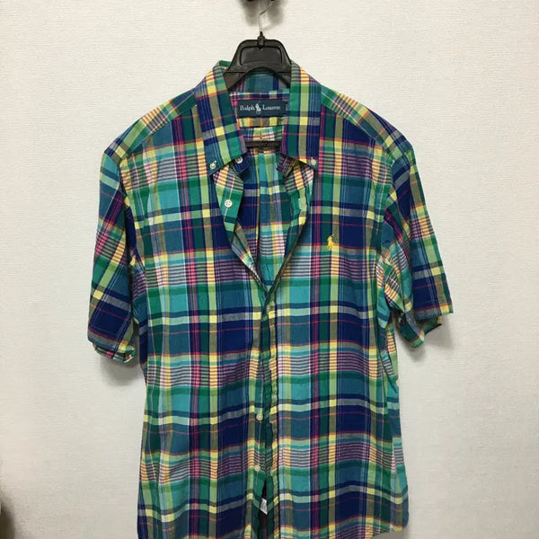 [BUNJANG] Polo Ralph Lauren Men's Short Sleeve Check Shirt / 폴로랄프로렌 남성 반팔 체크 남방 셔츠