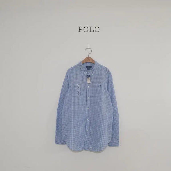 [BUNJANG] Polo Ralph Lauren Check Shirt Blue Kids XL / 새상품) No.26081402 폴로 랄프로렌 체크 남방 블루