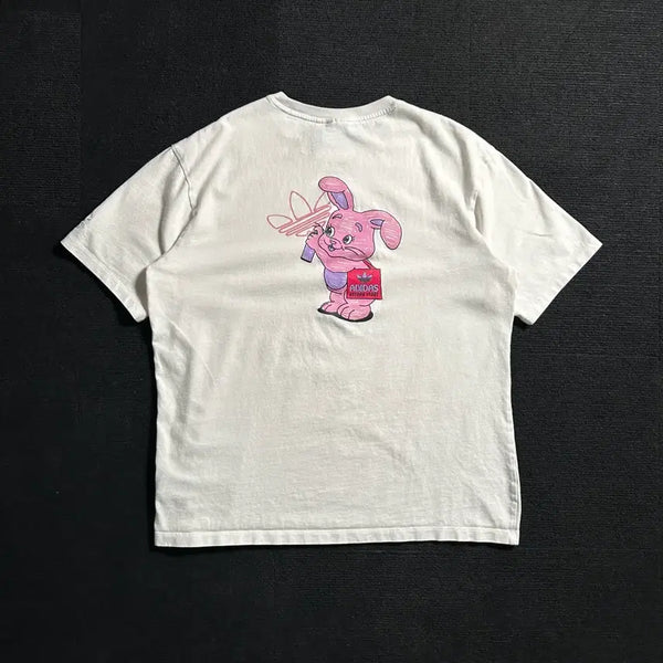 [BUNJANG] Adidas Pink Bunny Short Sleeve T-Shirt / 아디다스 핑크 버니 반팔티셔츠