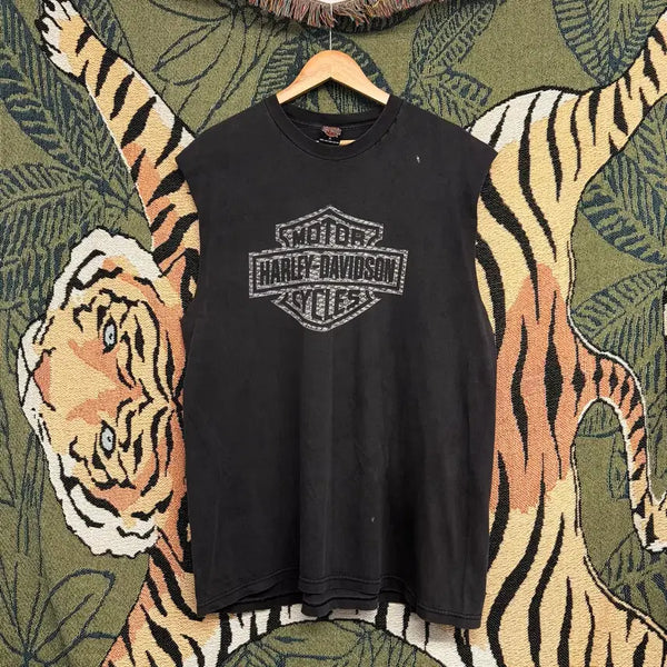 [BUNJANG] 90s Harley-Davidson Cut-Off Sleeveless Made in USA XL / [XL] 90s 할리데이비슨 컷오프 슬리브리스 민소매 made in USA