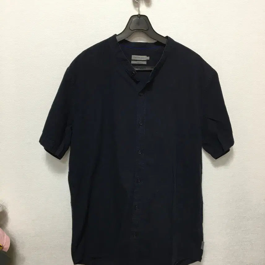 [BUNJANG] Calvin Klein Men's Short Sleeve Mandarin Collar T-Shirt / CK캘빈클라인 남성 차이나카라 반팔 티셔츠
