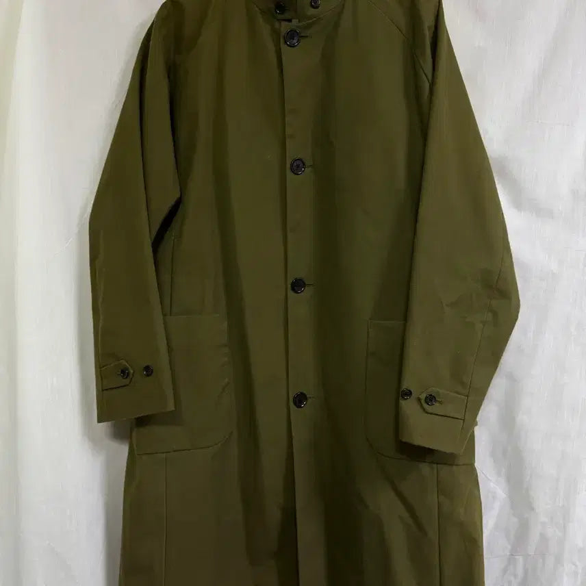 [BUNJANG] Still By Hand Stand Collar Coat Khaki / 스틸바이핸드 스탠드 칼라 코트 카키 (still by hand)