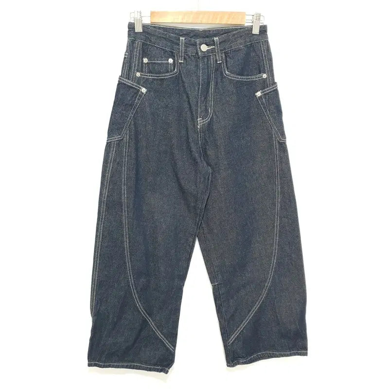 [BUNJANG] Women's Wave Curve Denim Pants / 여성 웨이브 커브 데님 팬츠 S_M3465