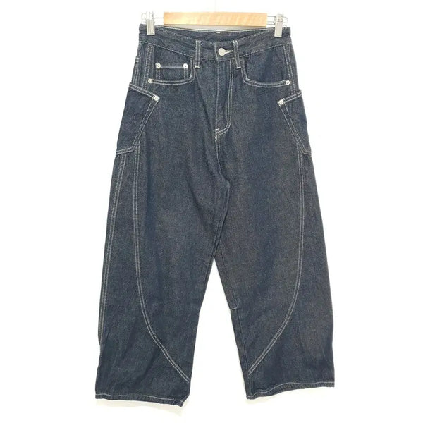 [BUNJANG] Women's Wave Curve Denim Pants / 여성 웨이브 커브 데님 팬츠 S_M3465