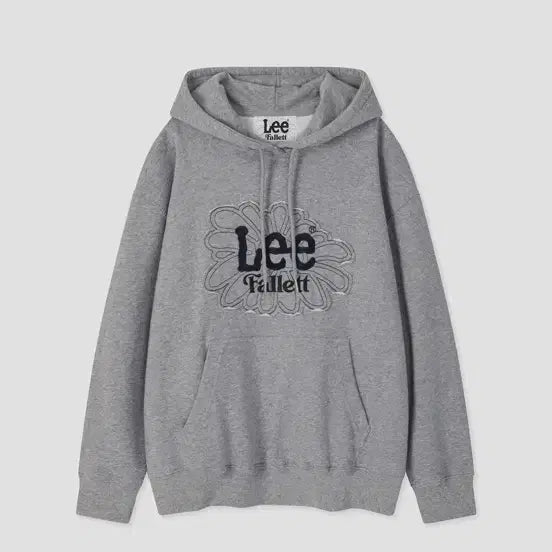 [BUNJANG] FALLETT X LEE Sunflower Hoodie Grey / [FALLETT X LEE] 썬 플라워 후드 그레이 팔렛 리 후드티 판매